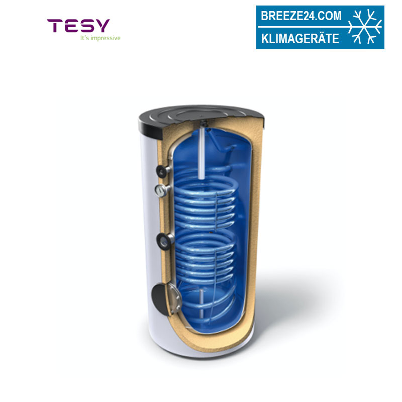 TESY EV 12/9 S2 800 95 DN18 Pufferspeicher emailliert für Solar-/Boileranlagen 800 L mit 2 Wärmetaus