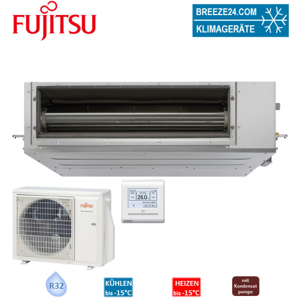 Fujitsu Set Kanalgerät eco Medium 12,1 kW - ARXG 45KHTAP + AOYG 45KBTB R32 Klimaanlage