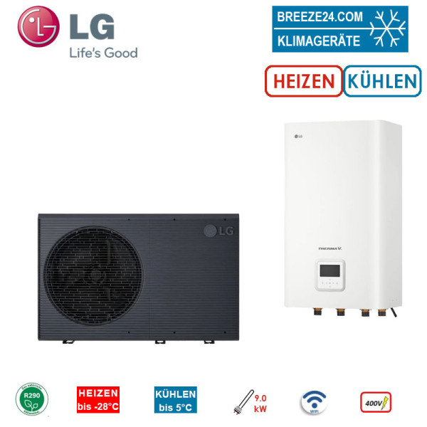 LG THERMA V Set Monobloc HM071HF.UB40 + HN1639HC.NK0 Hydromodul | 7 kW | 400 V | R290 | WiFi