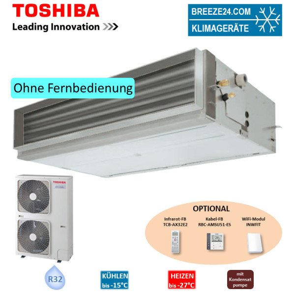 Toshiba Set RAV-HM1101BTP-E + RAV-GP1101AT-E Kanalgerät 10,0 kW R32 Klimaanlage