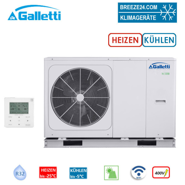 Galletti Kompakt Wärmepumpe MLI016H0AA WiFi 16,0 kW - 15,9 kW zum Heizen-Kühlen-Warmwasser 400V