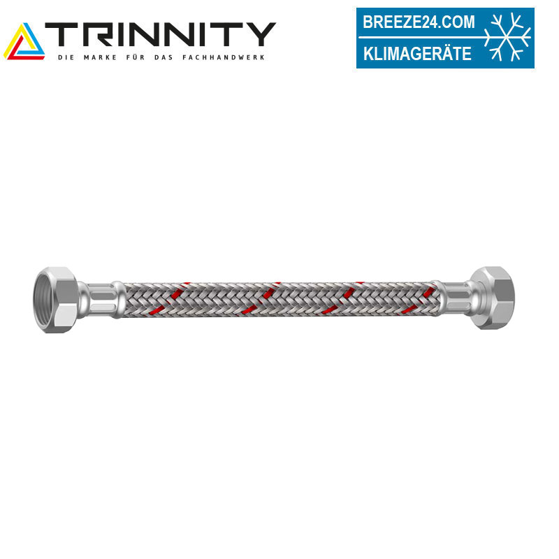 TRINNITY FPI2530 flexibler Panzerschlauch für Heizung 1" x 300 mm mit 2 Überwurfmuttern