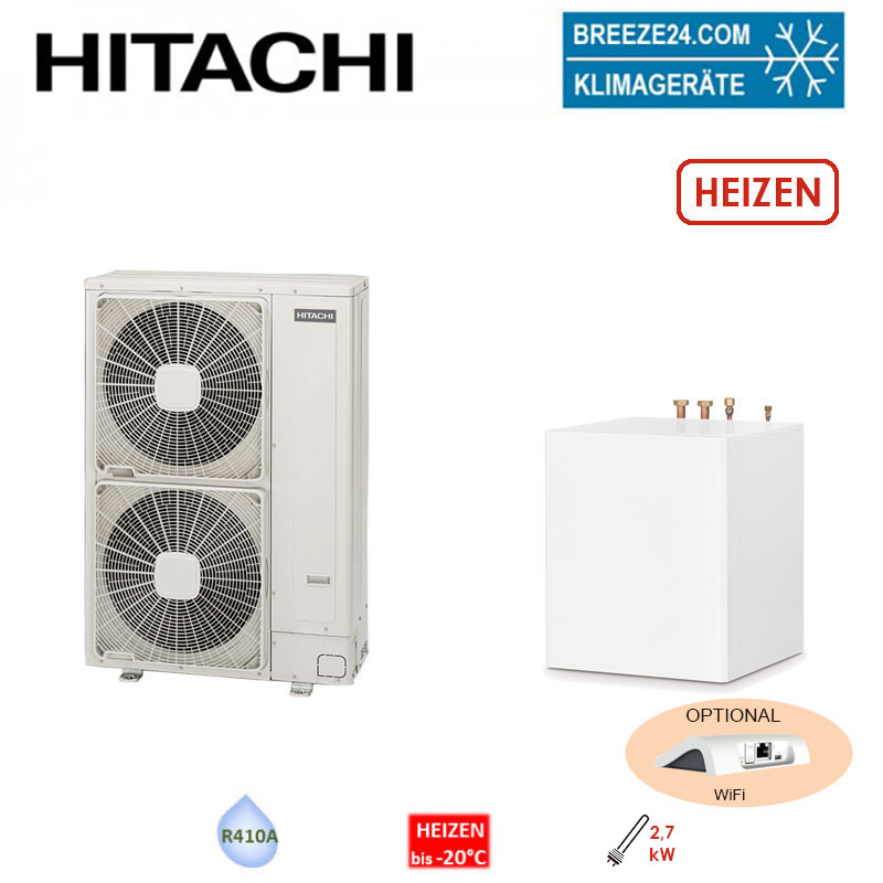 Hitachi Yutaki S80 14 kW RAS-5WHVNPE + RWH-5.0VNFE Wärmepumpe + Hydromodul für Heizung + Warmwasser