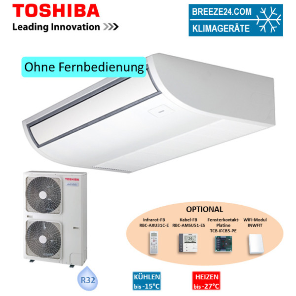 Toshiba Set RAV-HM1101CTP-E + RAV-GP1101AT-E Deckenunterbaugerät 10,0 kW - R32 Klimaanlage