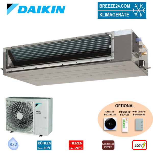 Daikin Set Kanalgerät Alpha-Serie 12,1 kW - FDA125A + RZAG125NY1 R32 Klimaanlage 400V