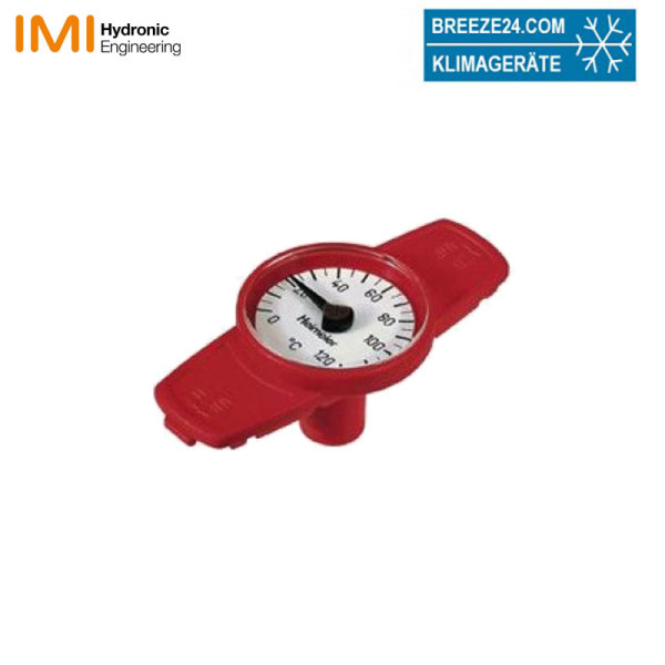 Heimeier Thermometer für Globo Kugelhahn DN 10 - 32, rot